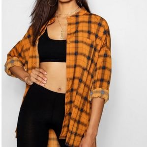 Oversized check shirt
